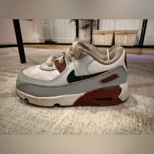 Nike Kids Sneakers - White, Gray, and Brown